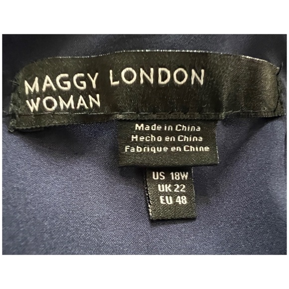 Maggy London Women's Crepe Smocked Pleated Sun Dress Size 18 W - Picture 6 of 11